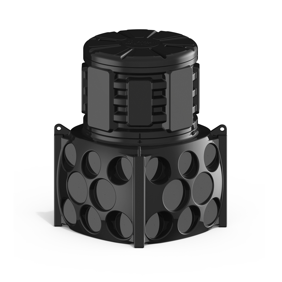 Колодец Ruwel КН 1000 H1300 с крышкой D 780 мм, с кабельными стойками